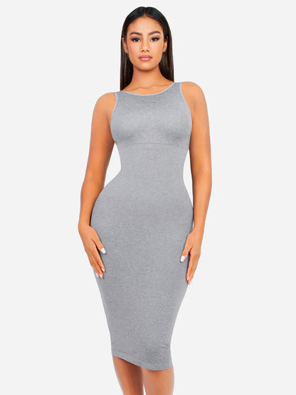 Feelingirl Seamless Eco-Friendly Large U-Back Shaper Dress with Built-In Bra