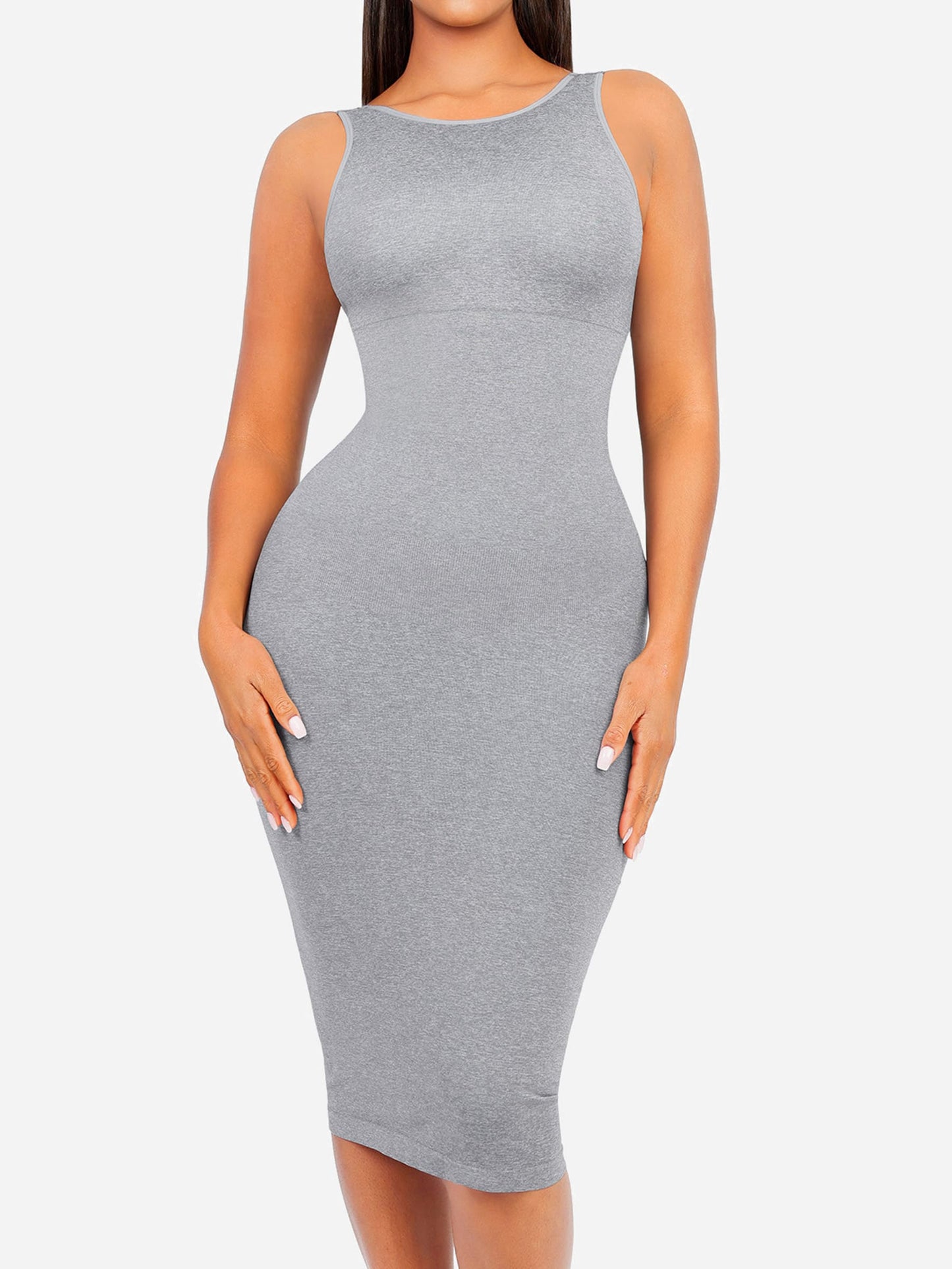 Feelingirl Seamless Eco-Friendly Large U-Back Shaper Dress with Built-In Bra