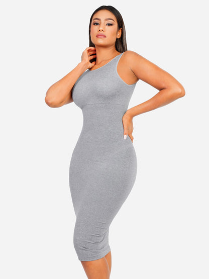 Feelingirl Seamless Eco-Friendly Large U-Back Shaper Dress with Built-In Bra