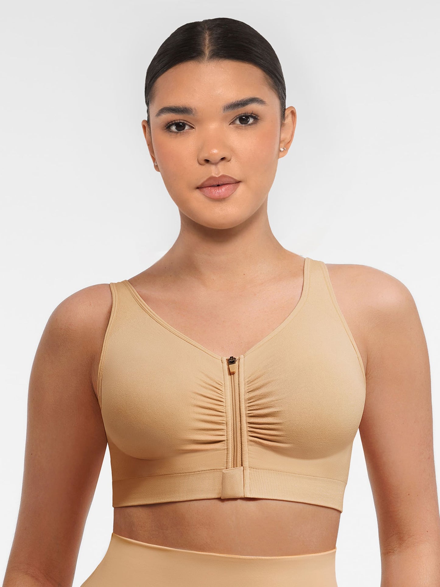 Feelingirl Seamless Front-Opening Zipper Bra