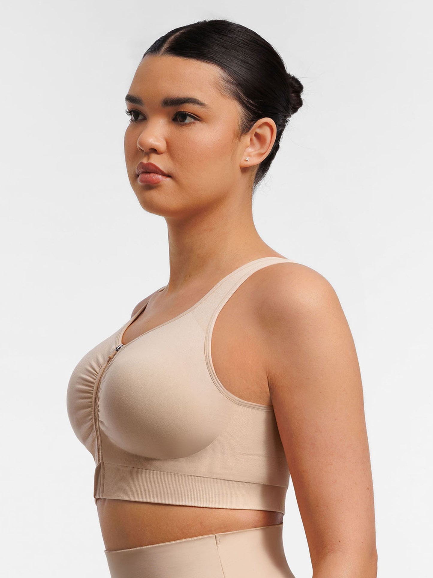 Feelingirl Seamless Front-Opening Zipper Bra