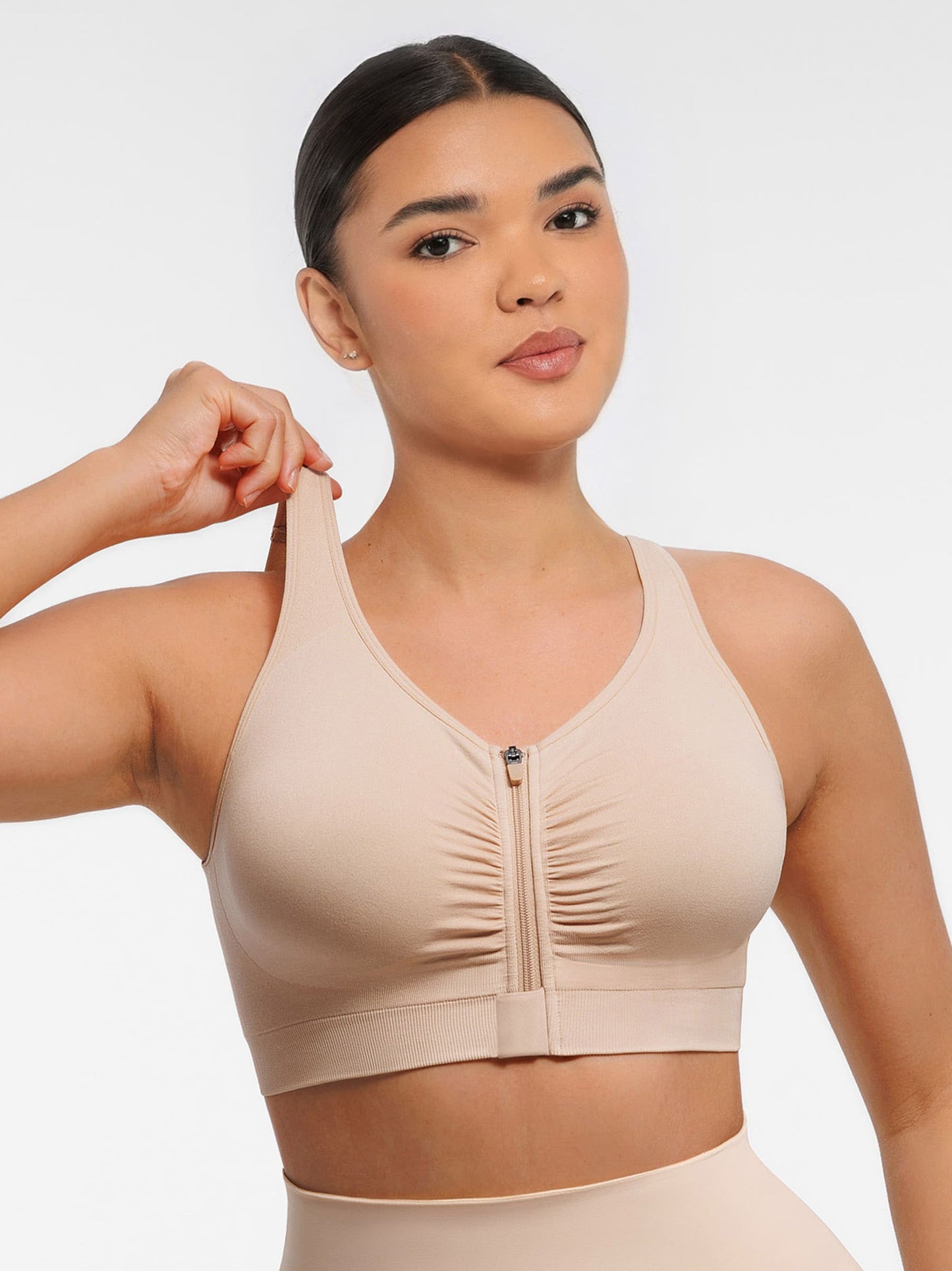 Feelingirl Seamless Front-Opening Zipper Bra