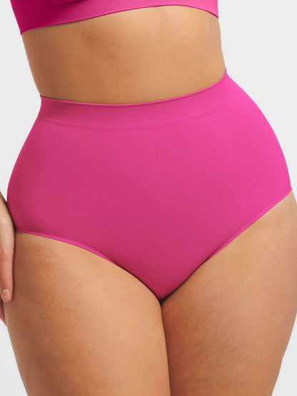 Feelingirl Seamless High-Waist Tummy Control Antibacterial Peach Hip Brief