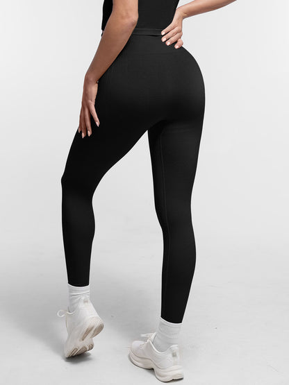 Feelingirl Seamless High Waist Yoga Leggings for Women with Double Layer Waistband