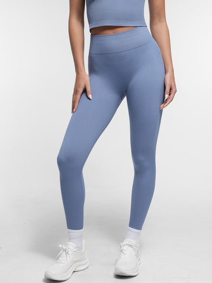 Feelingirl Seamless High Waist Yoga Leggings for Women with Double Layer Waistband