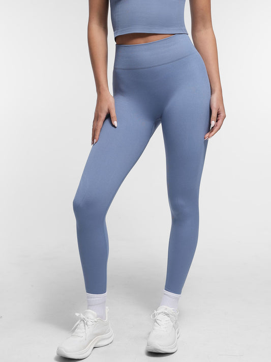 Feelingirl Seamless High Waist Yoga Leggings for Women with Double Layer Waistband