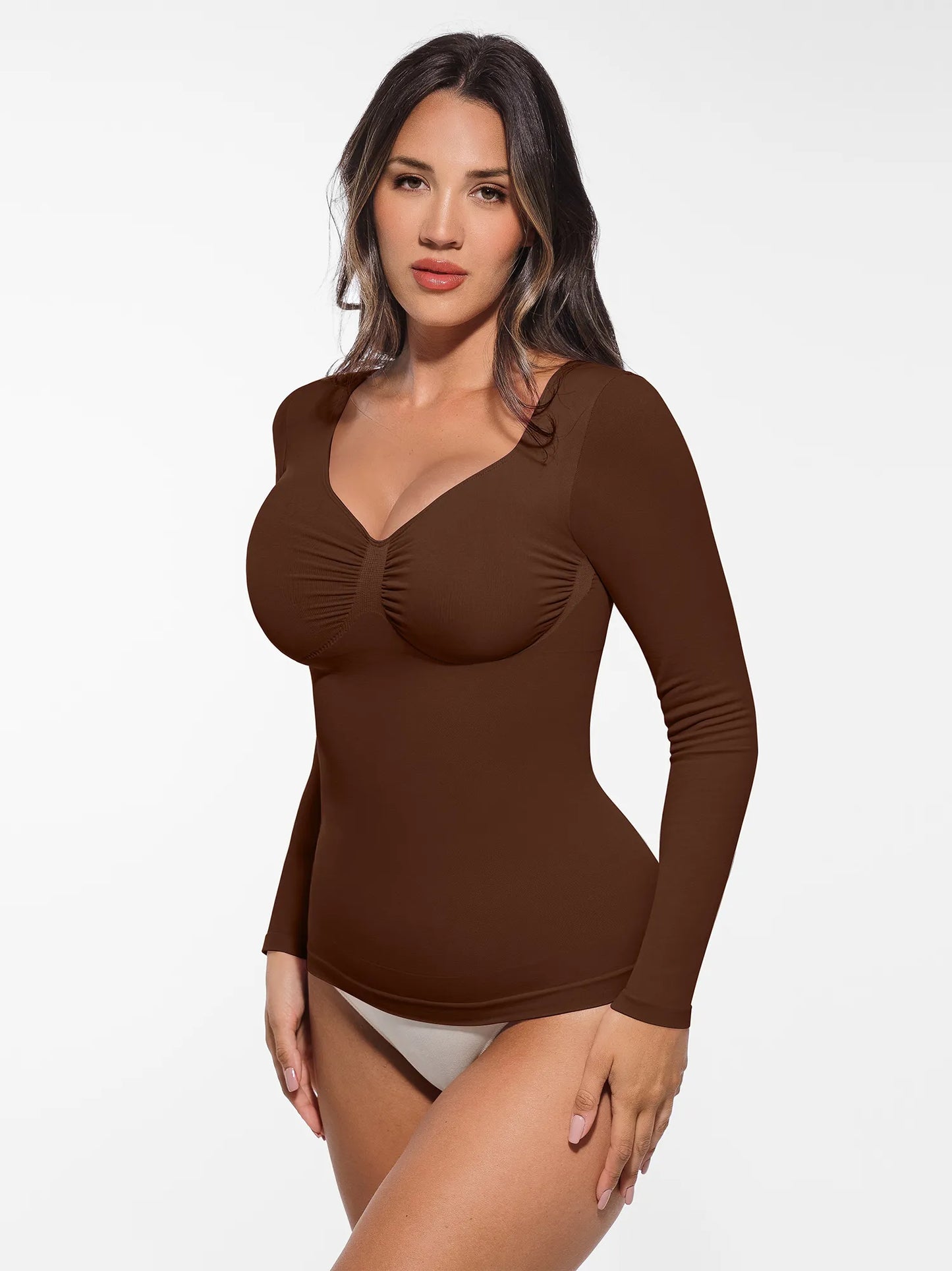 Feelingirl Seamless Long-Sleeve Everyday Shaper Top