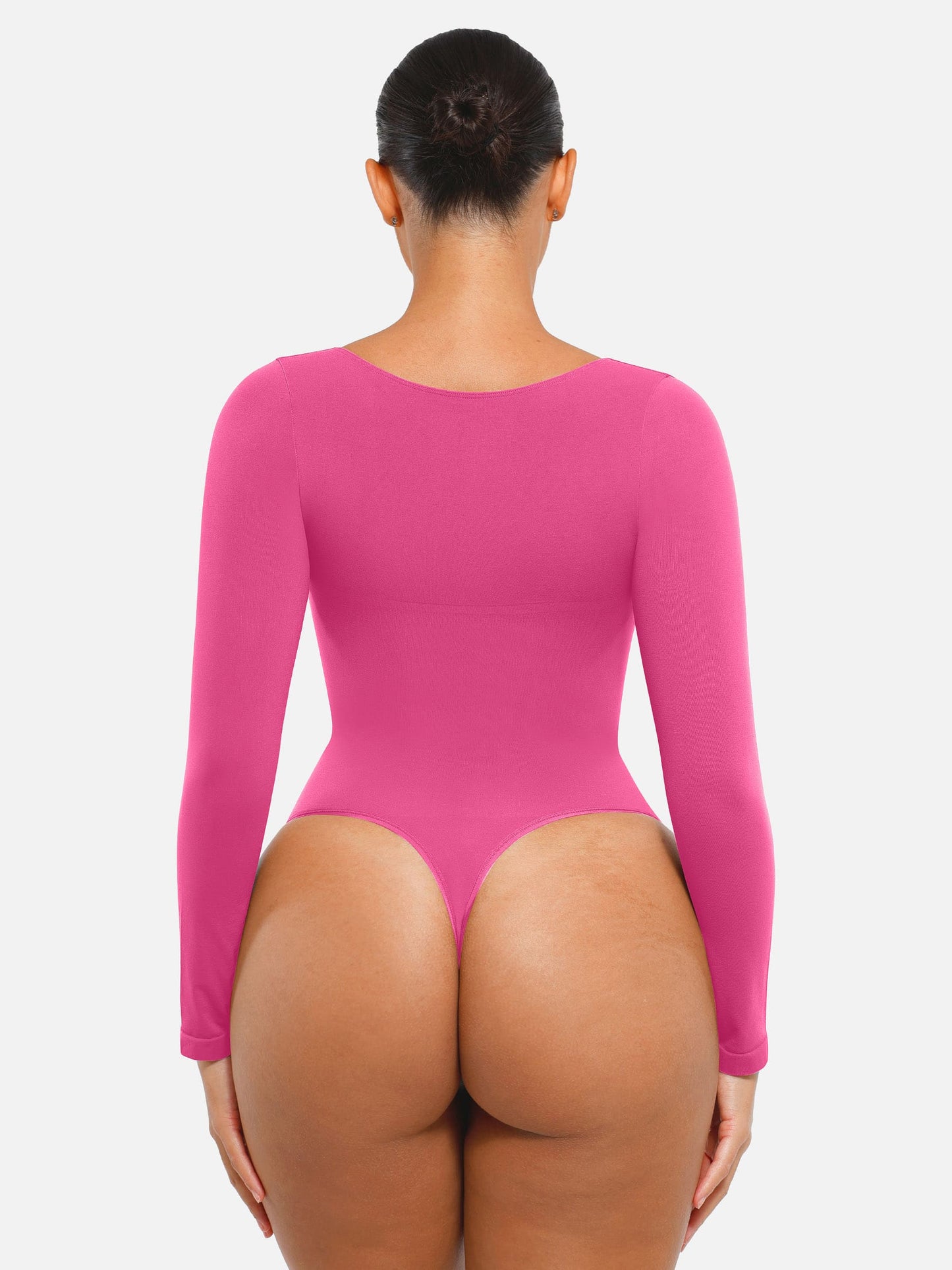 Feelingirl Seamless Long Sleeve Tummy Control Thong Bodysuit