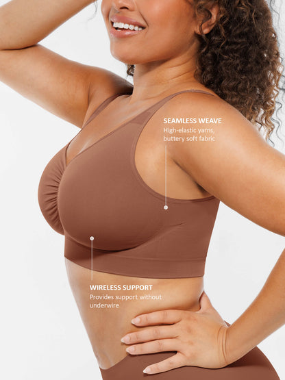 Feelingirl Seamless No Underwire Full Coverage Bra