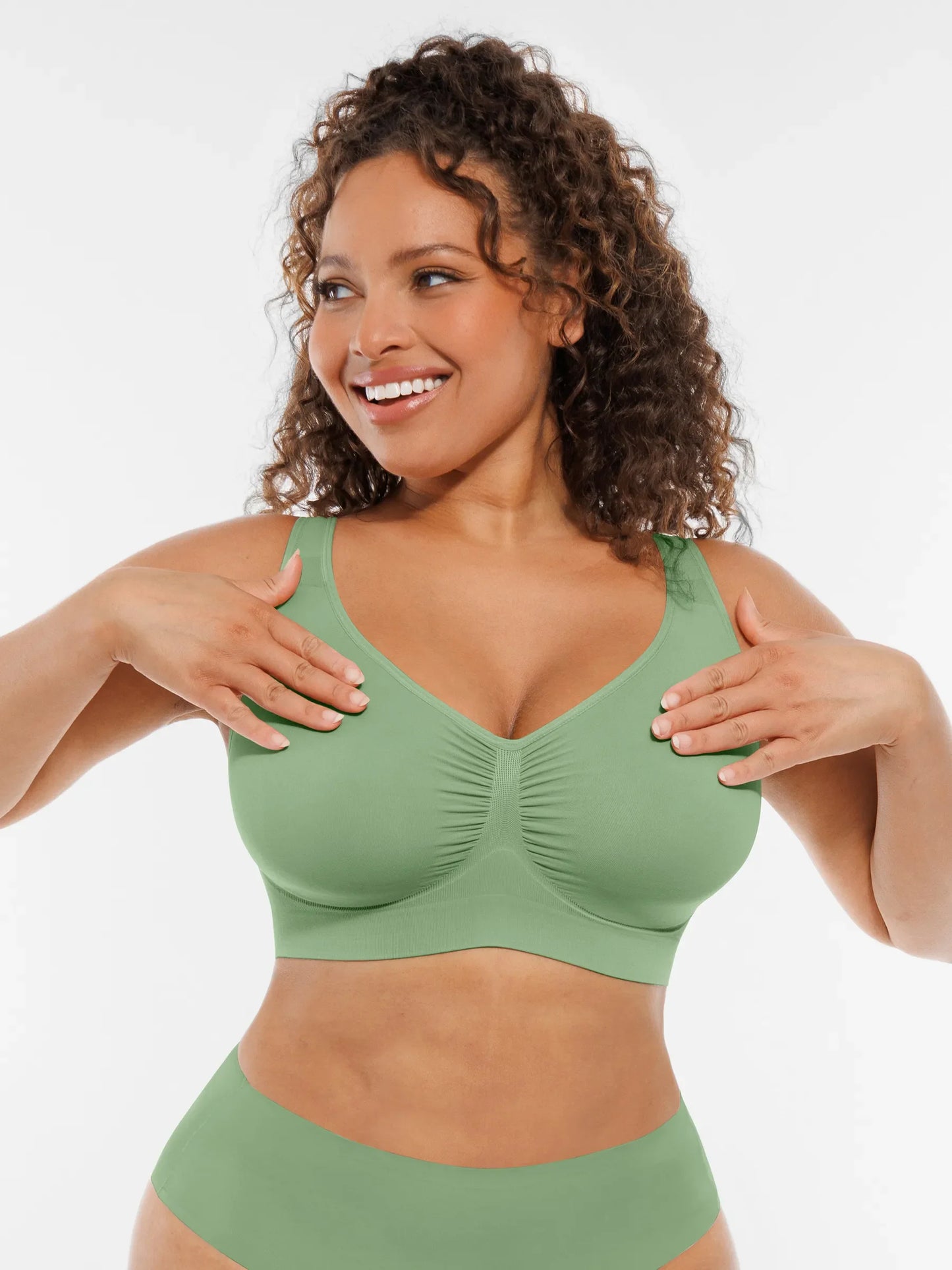 Feelingirl Seamless No Underwire Full Coverage Bra