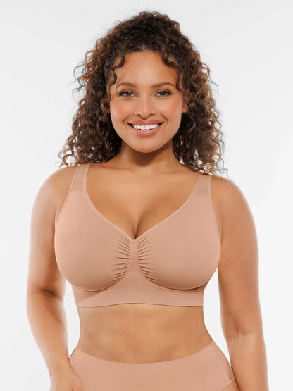 Feelingirl No Underwire Wide Straps Everyday Bra Bundle