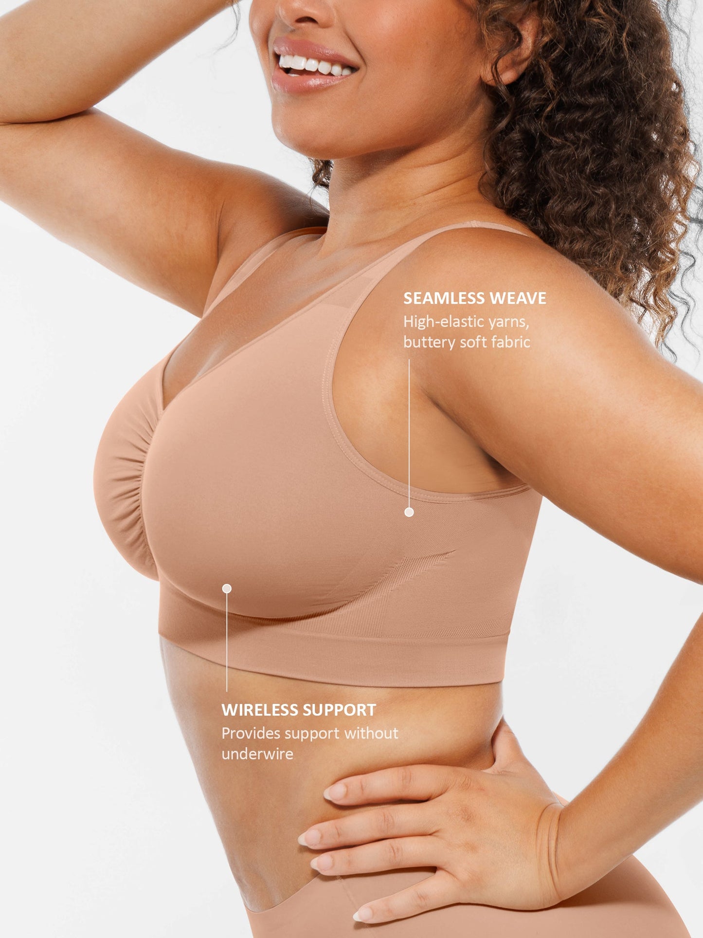 Feelingirl No Underwire Wide Straps Everyday Bra