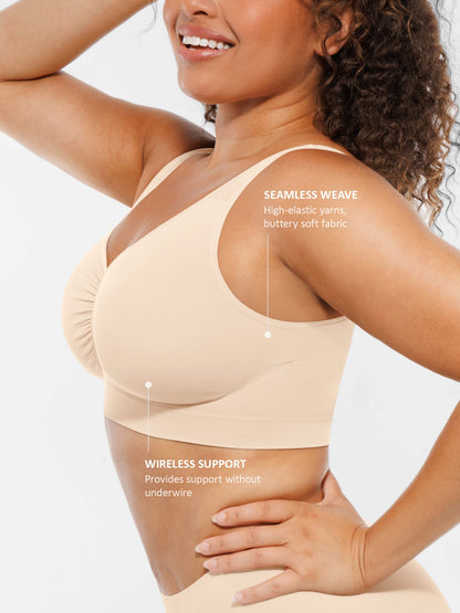 Feelingirl No Underwire Wide Straps Everyday Bra