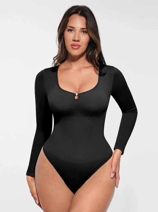 Feelingirl Seamless Ribbed Bodysuit