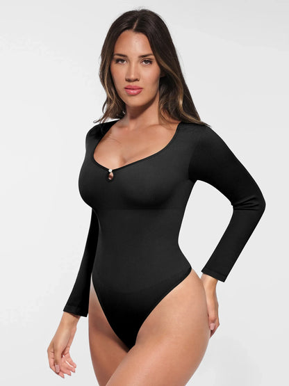 Feelingirl Seamless Ribbed Bodysuit