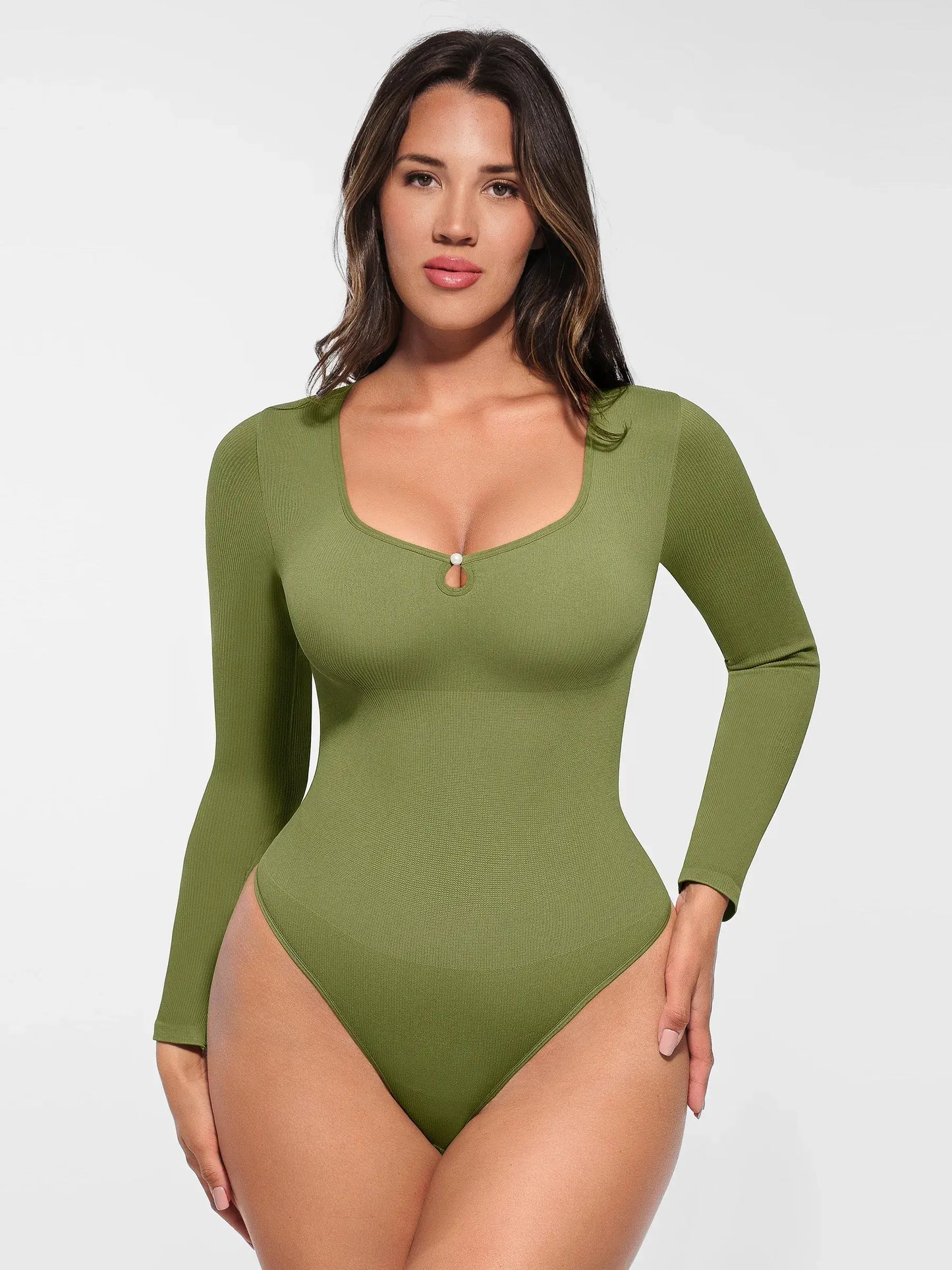 Feelingirl Seamless Ribbed Bodysuit