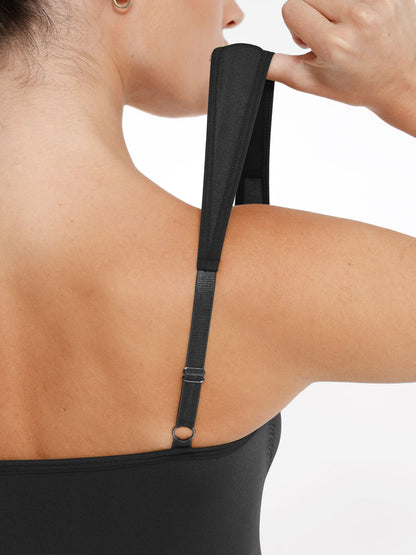 Feelingirl Seamless Sculpting Diamond Neck Thong Bodysuit