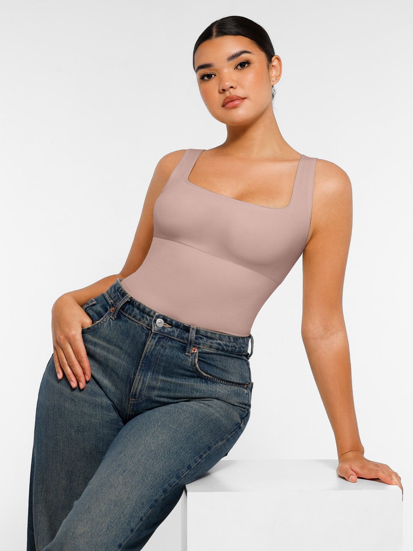Feelingirl Seamless Shapewear Thong Bodysuit