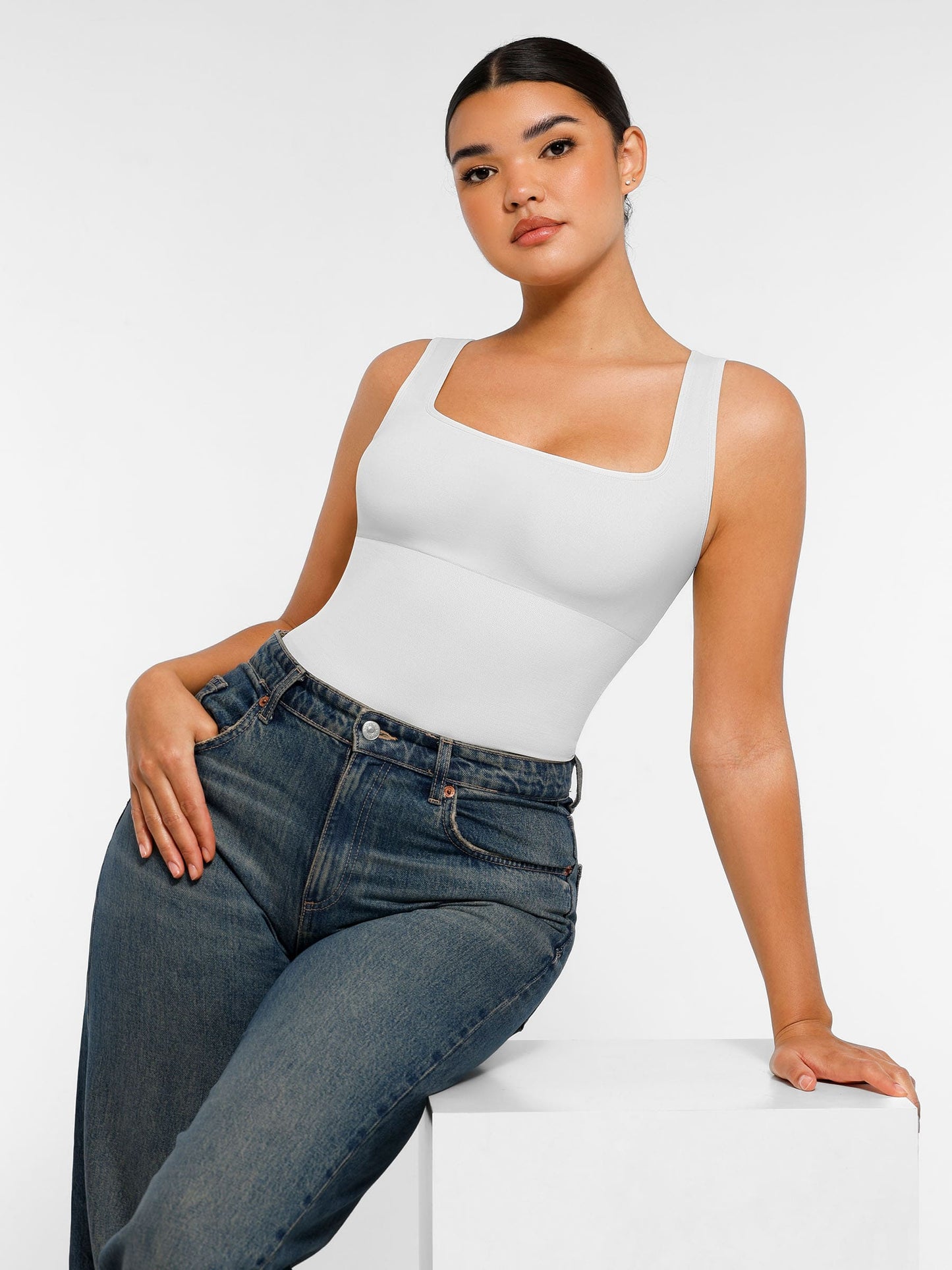 Feelingirl Seamless Shapewear Thong Bodysuit