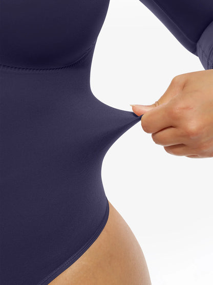 Feelingirl Seamless Supportive Long Sleeve Tummy Control Bodysuit