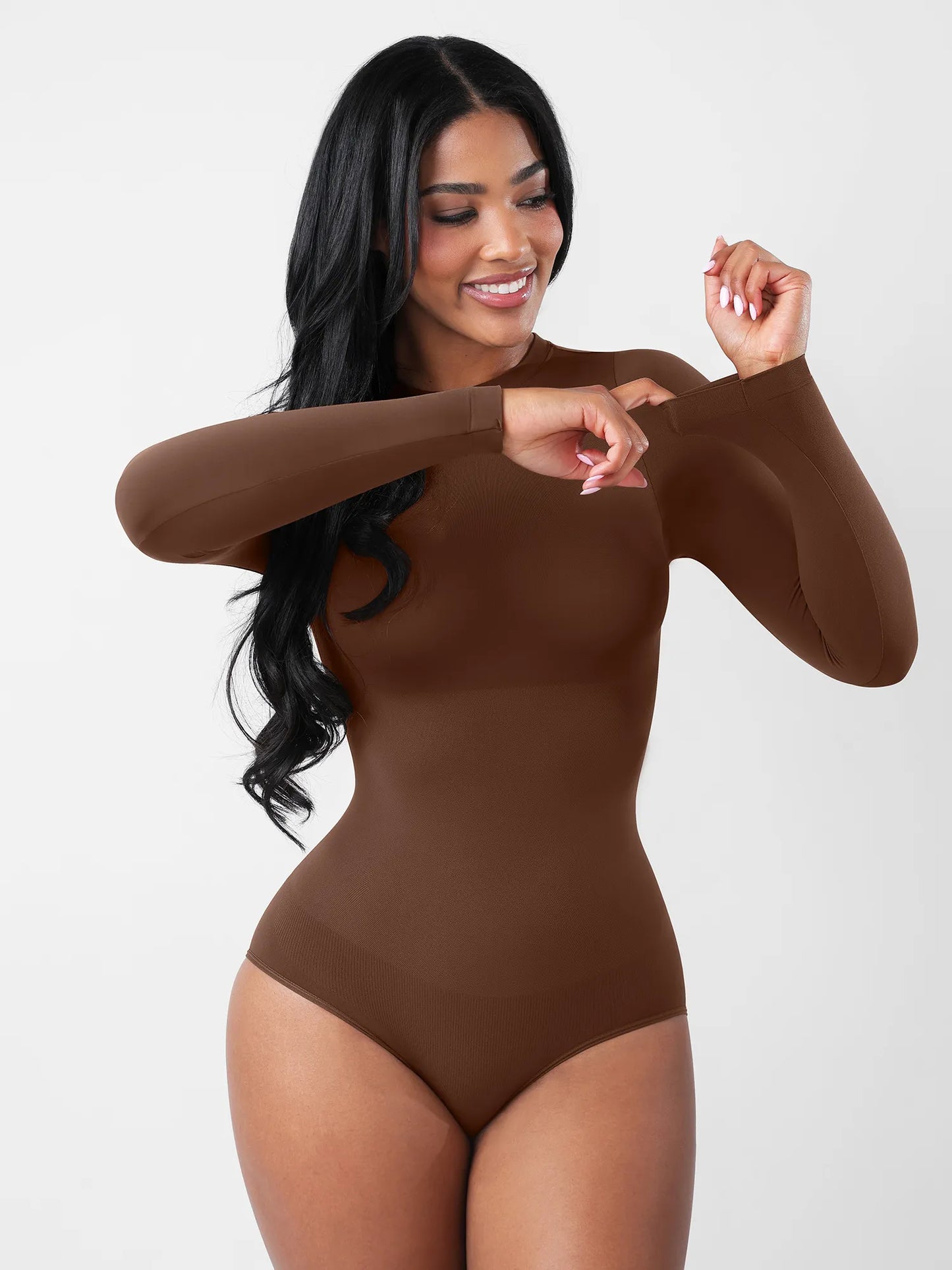Feelingirl Seamless Ultra-Soft Crew Neck Bodysuit