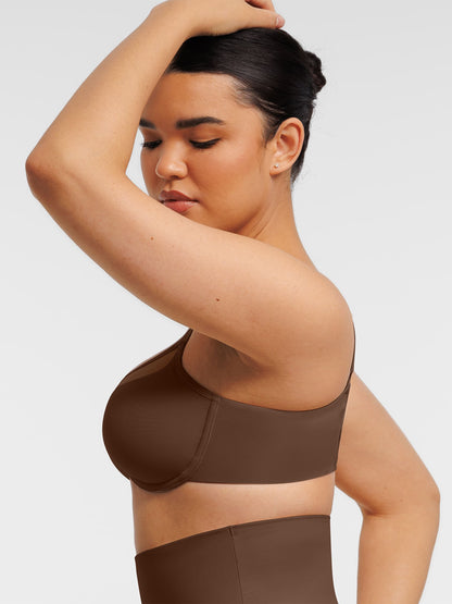 Feelingirl Sheer Mesh Full Coverage Unpadded Underwire Bra