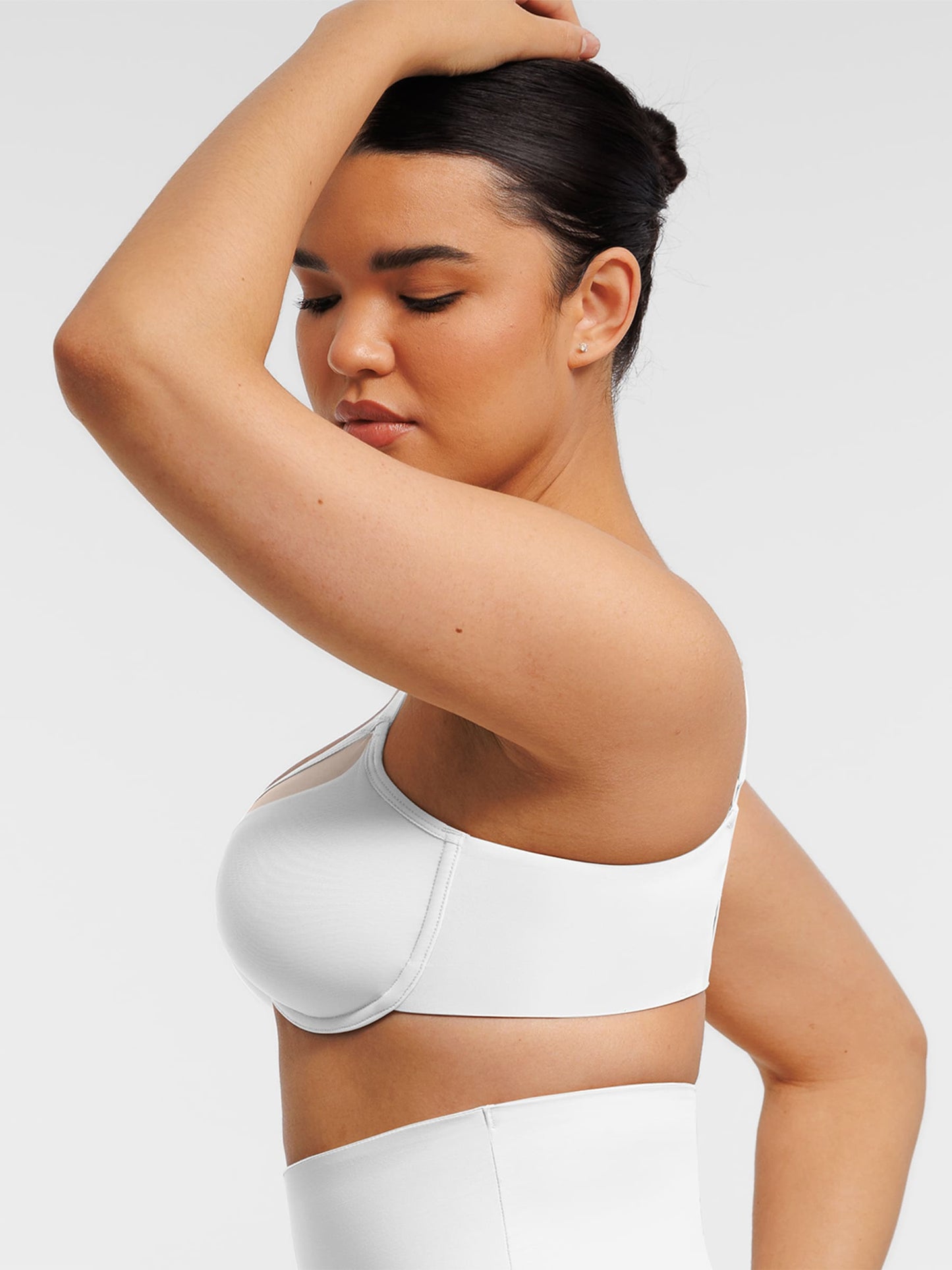 Feelingirl Sheer Mesh Full Coverage Unpadded Underwire Bra