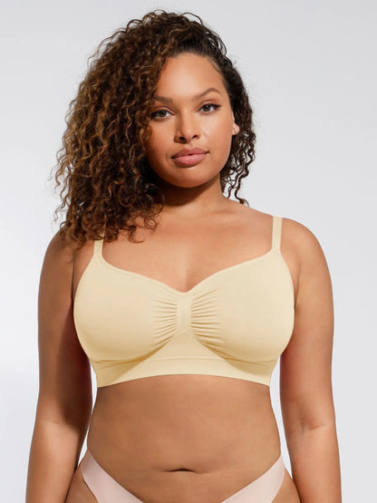 Feelingirl Everyday Wireless Bra Unlined Soft Bra