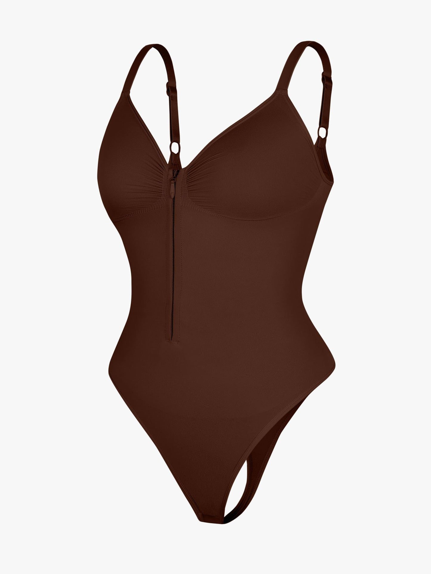 Feelingirl Seamless Tummy Control Zipper Sculpt and Support Bodysuit