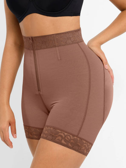 Feelingirl Tummy Control Shaping Shorts Butt Lifter with Clasps and Zipper