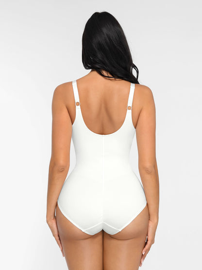 Feelingirl V Neck Adjustable Straps Tummy Control  Bodysuit