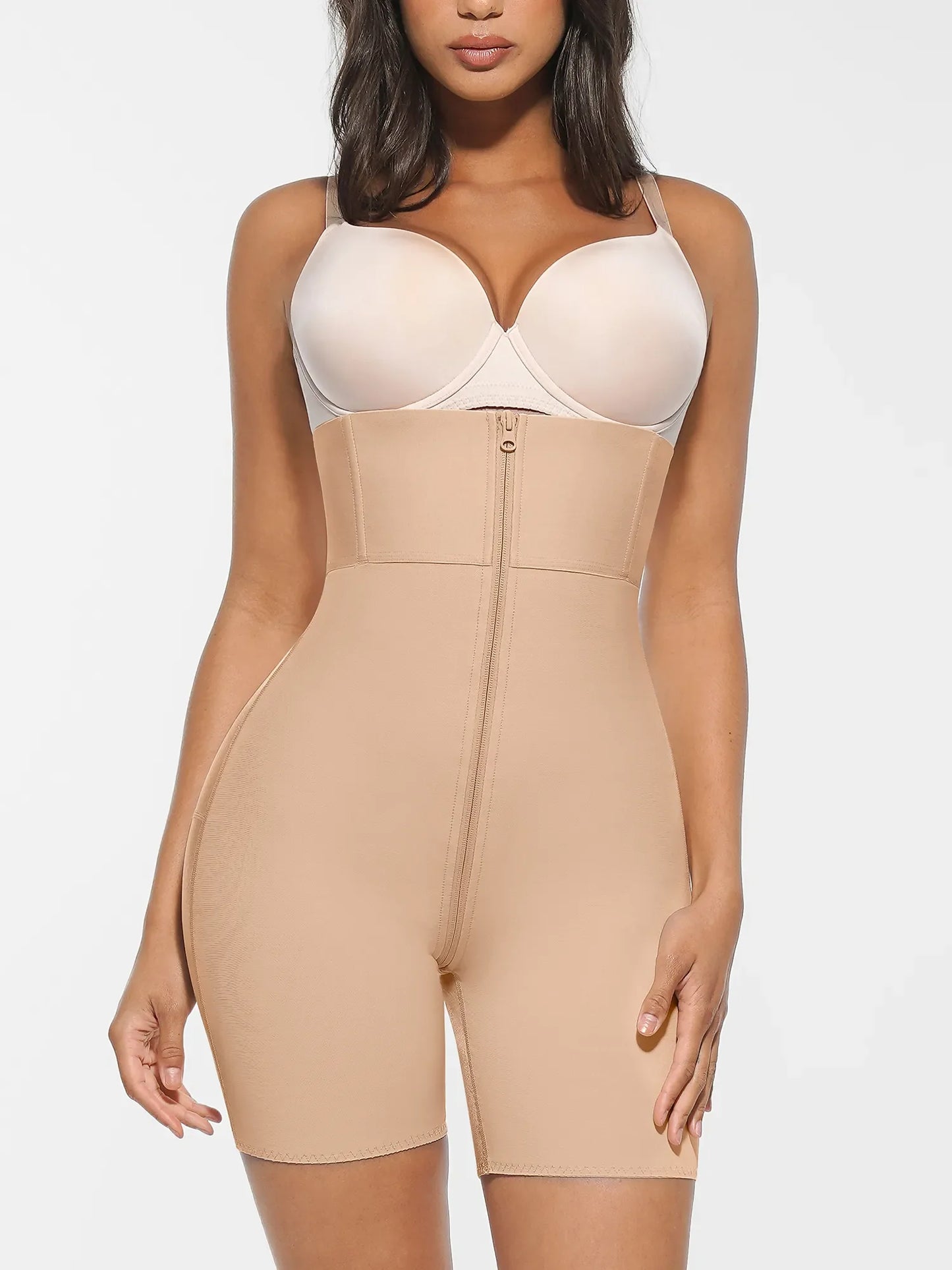 Feelingirl Wide Waistband Tummy Control Butt Lifting Shaping Shorts