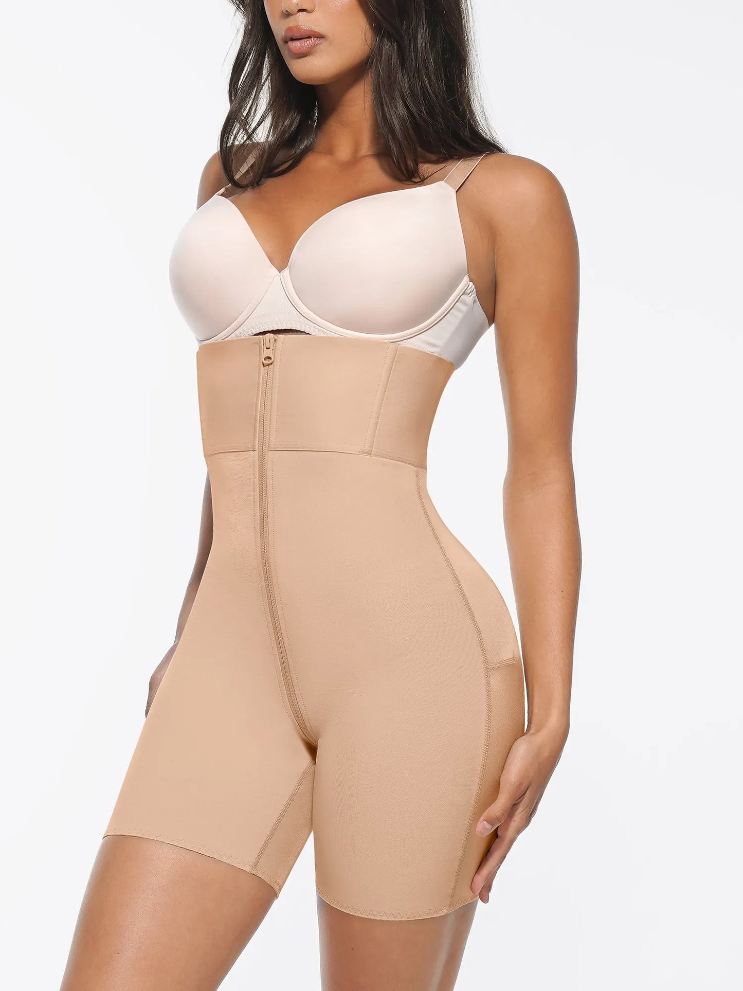 Feelingirl Wide Waistband Tummy Control Butt Lifting Shaping Shorts