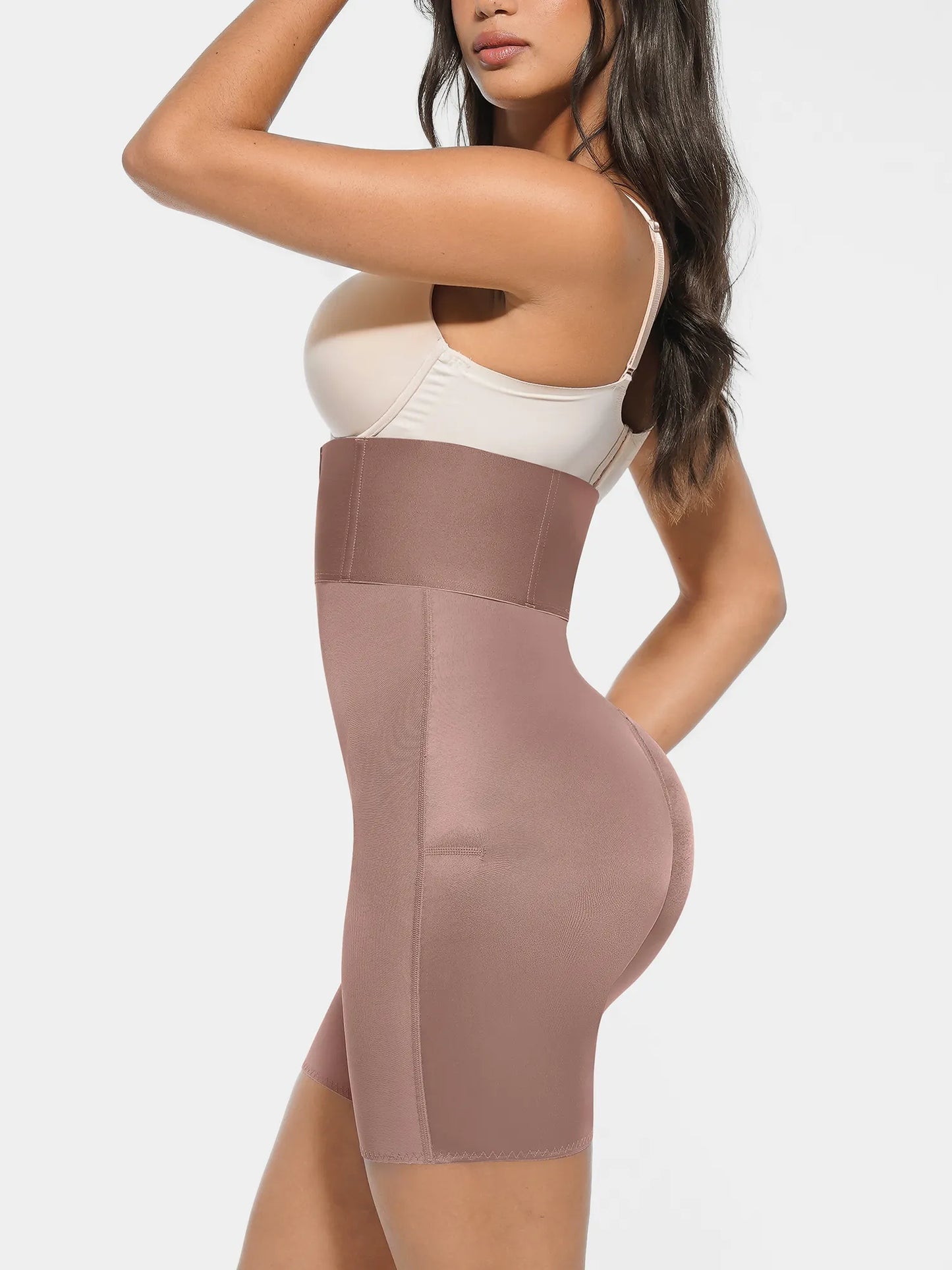 Feelingirl Wide Waistband Tummy Control Butt Lifting Shaping Shorts