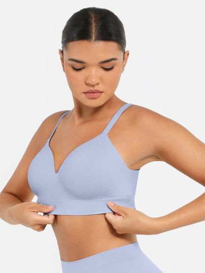 Feelingirl Wireless Push-Up Seamless Comfort Full Coverage Bra