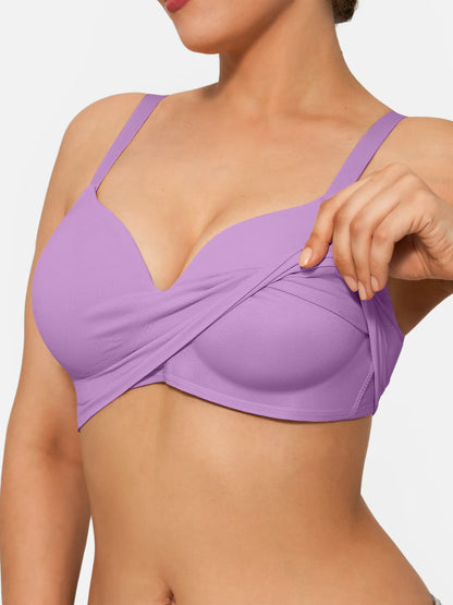 Feelingirl Wireless Push-Up Seamless Comfort Full Coverage Bra