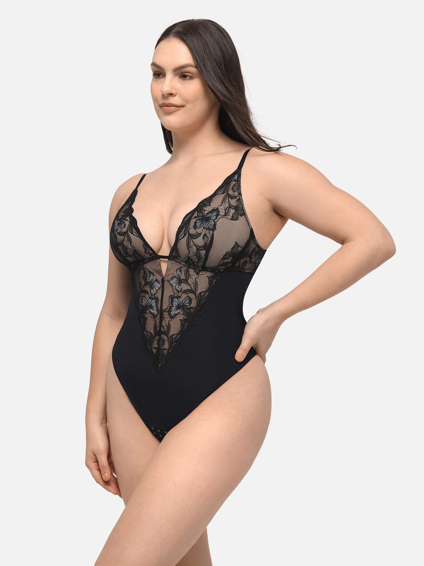 Feelingirl Lace Shapewear Thong Shaping Bodysuit