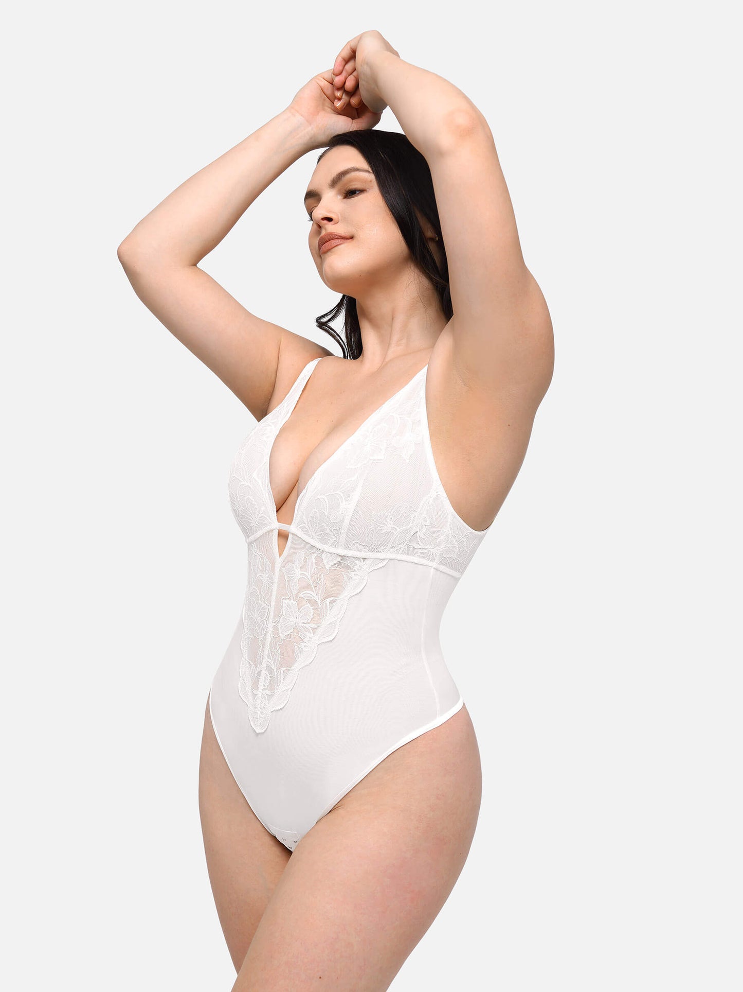 Feelingirl Lace Shapewear Thong Shaping Bodysuit