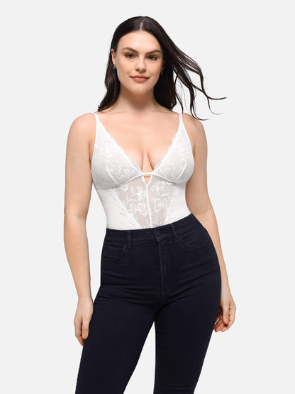 Feelingirl Lace Shapewear Thong Shaping Bodysuit