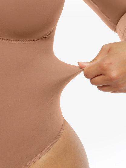 Feelingirl Seamless Supportive Long Sleeve Tummy Control Bodysuit