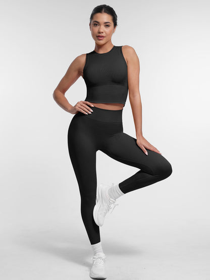 Feelingirl Seamless Sports Top with Built-in Bra
