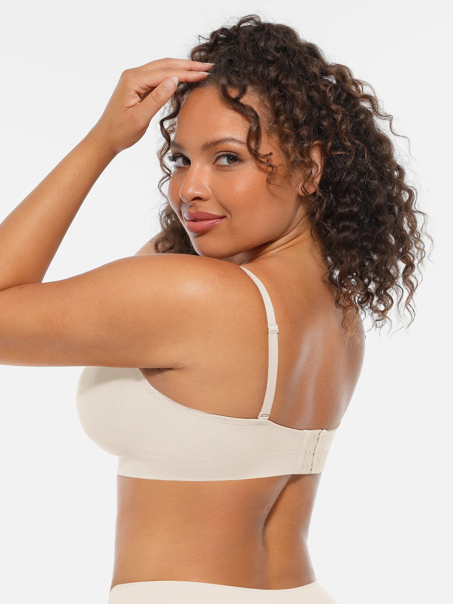 Feelingirl Seamless Strapless Anti-Slip Removable Pads Bra