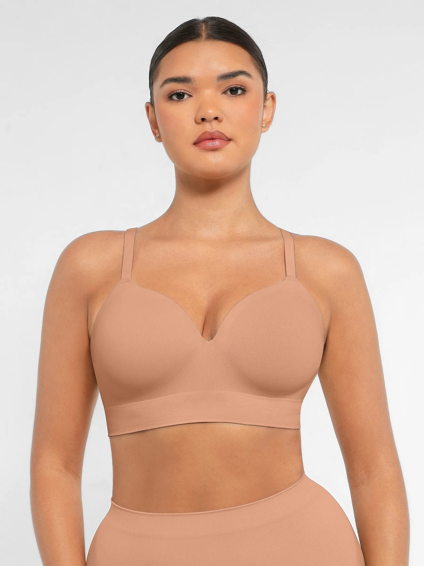 Feelingirl Wireless Push-Up Seamless Comfort Full Coverage Bra