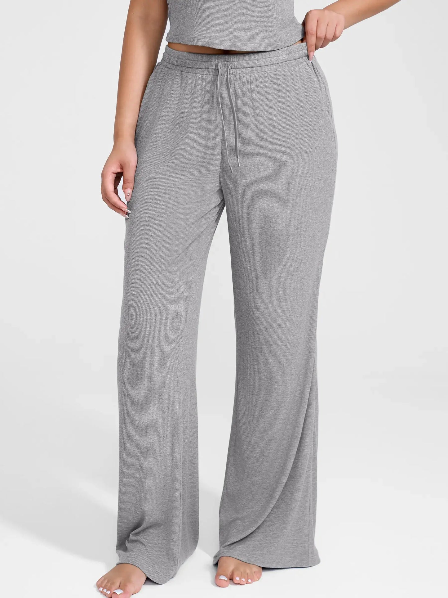 Feelingirl Breathable Ribbed Lounge Pants
