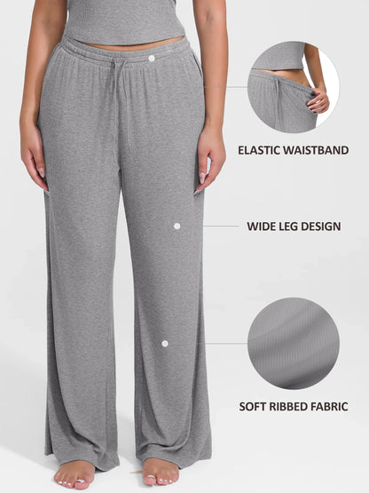 Feelingirl Breathable Ribbed Lounge Pants