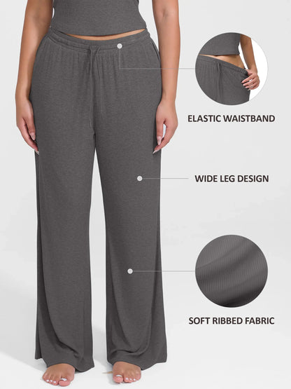 Feelingirl Breathable Ribbed Lounge Pants