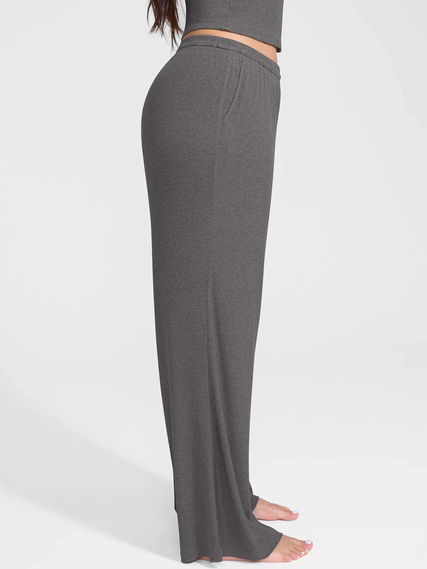 Feelingirl Breathable Ribbed Lounge Pants