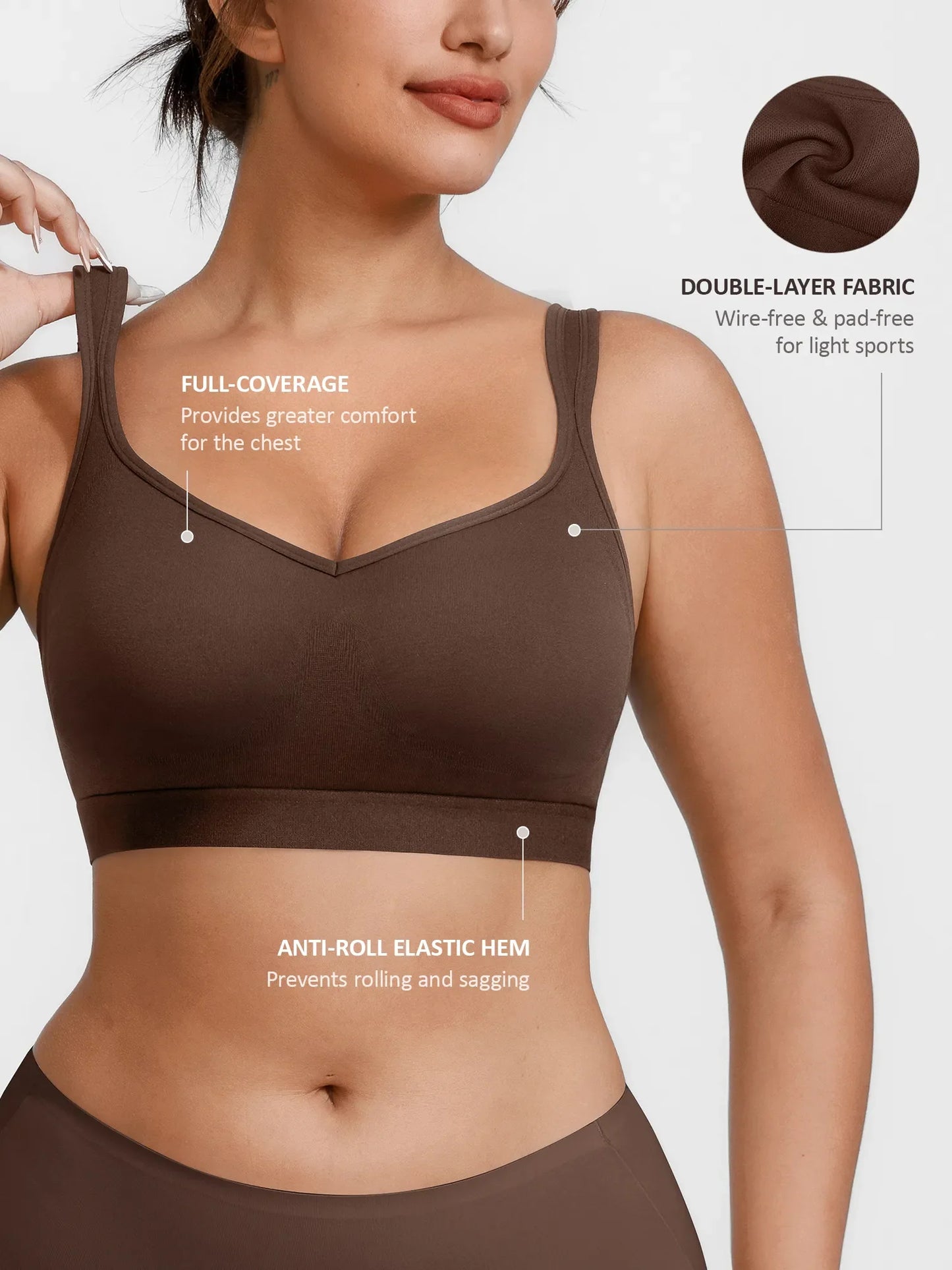 Feelingirl Full Coverage Smoothing Wireless Bra