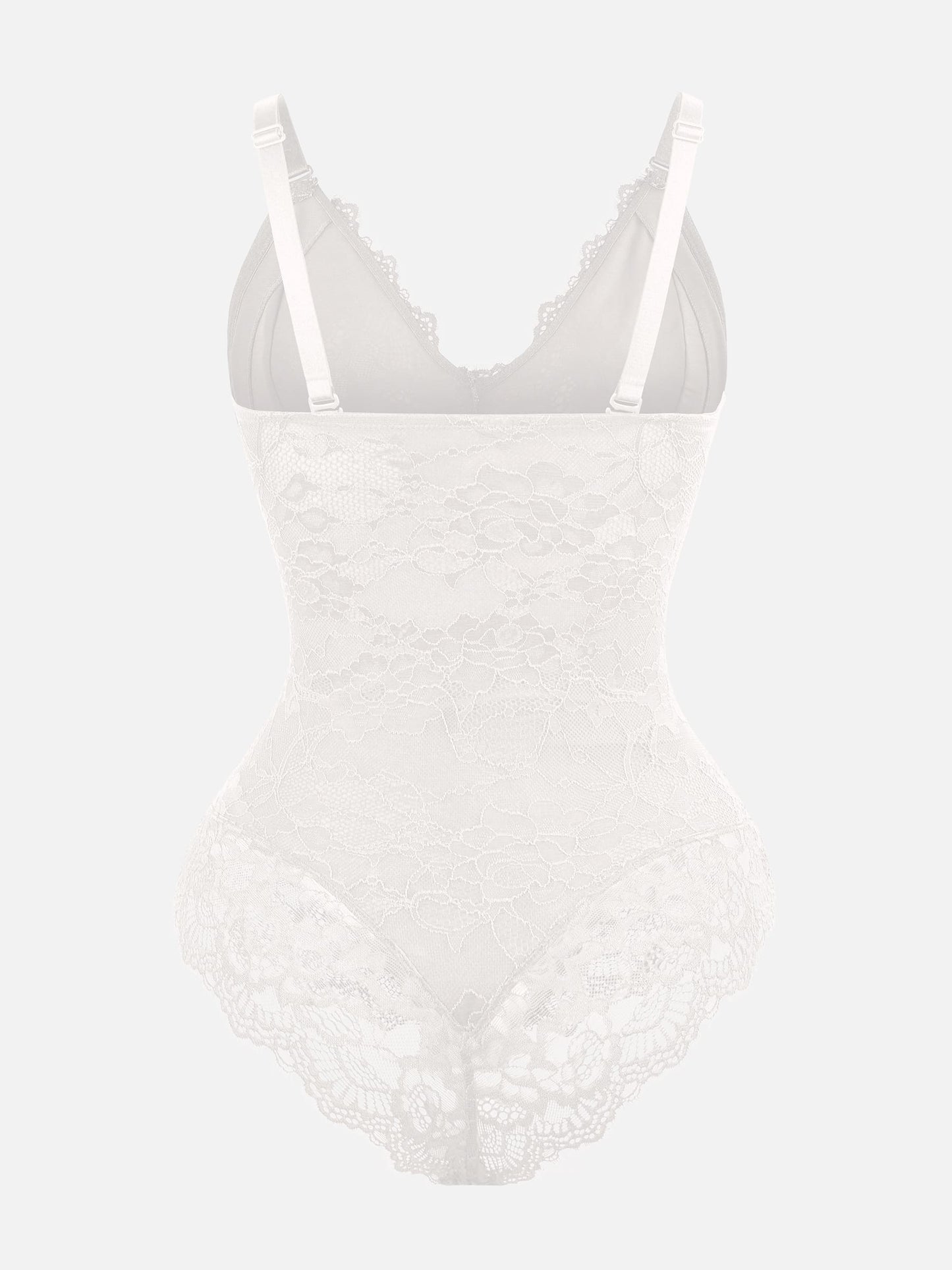 Feelingirl Lace V Neck Full Bodysuit