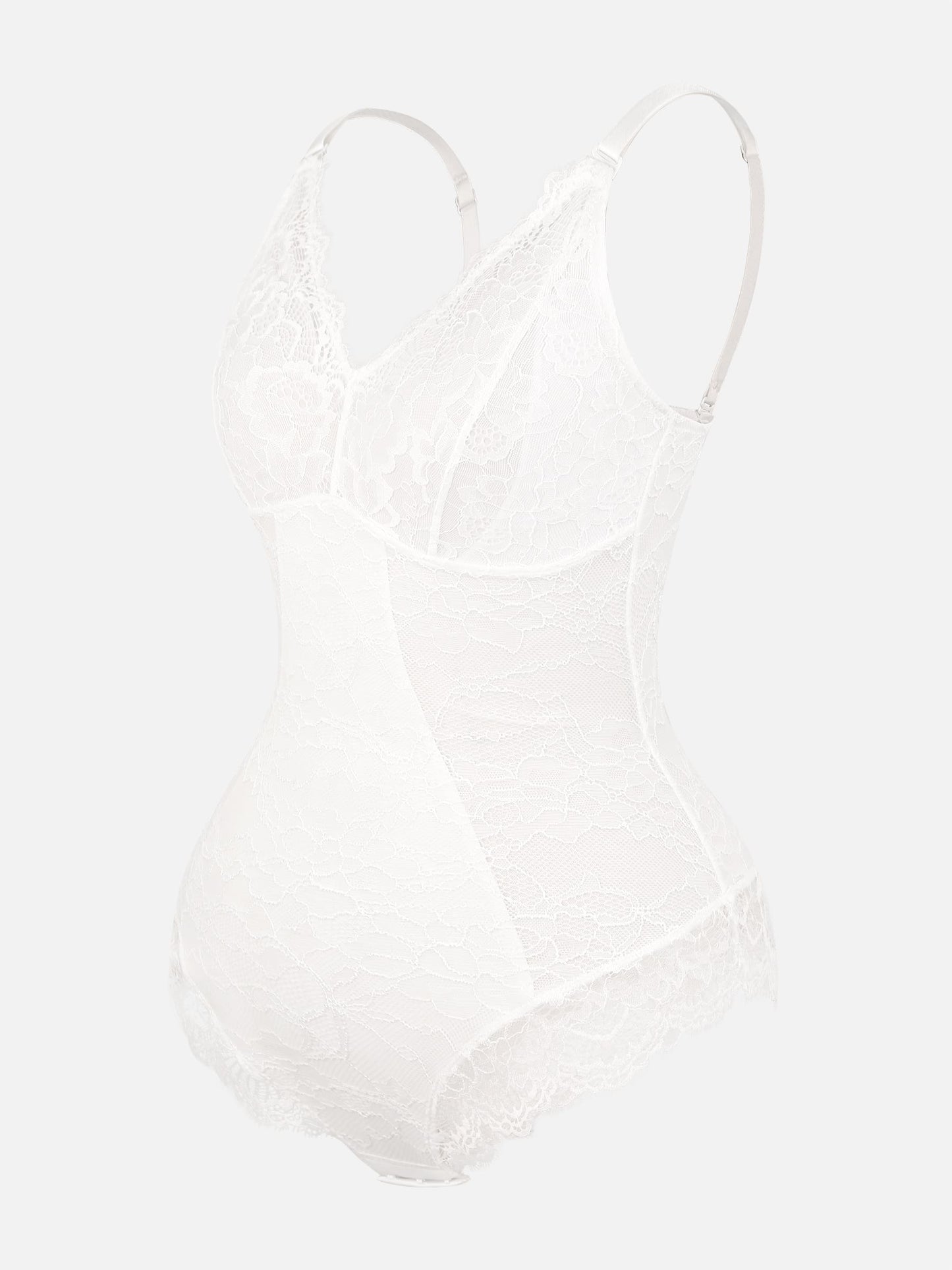 Feelingirl Lace V Neck Full Bodysuit